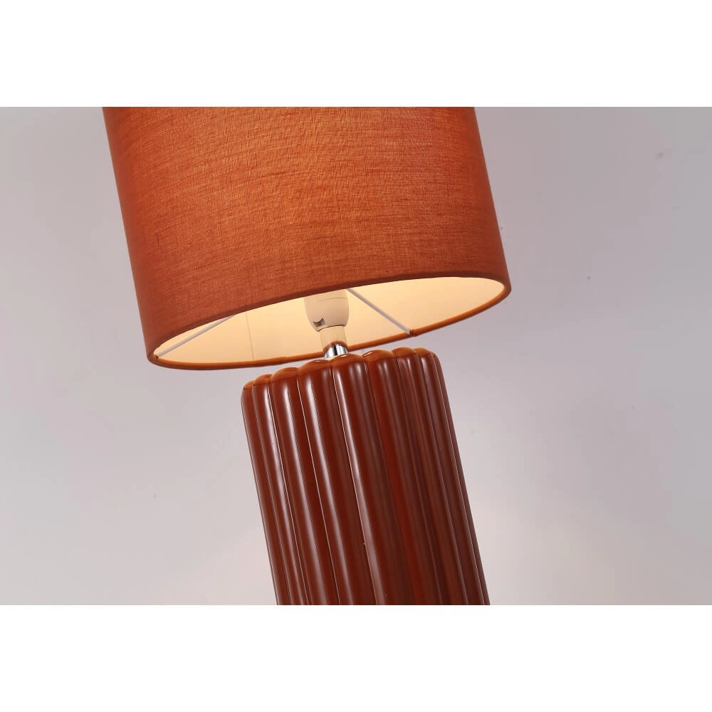 Orange table lamp Groove ceramic Searchlight 5053423274096