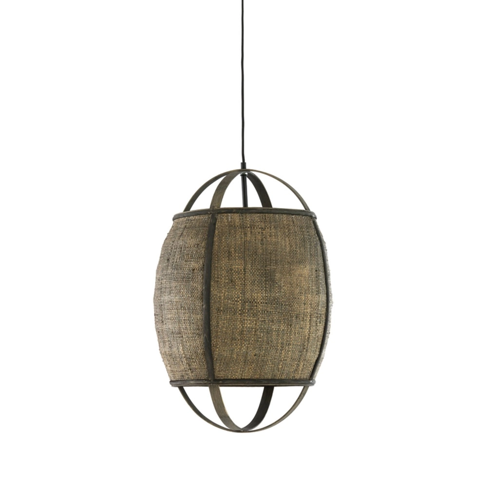 Country Pendant Lamp Bozona brown Ø 38,5cm