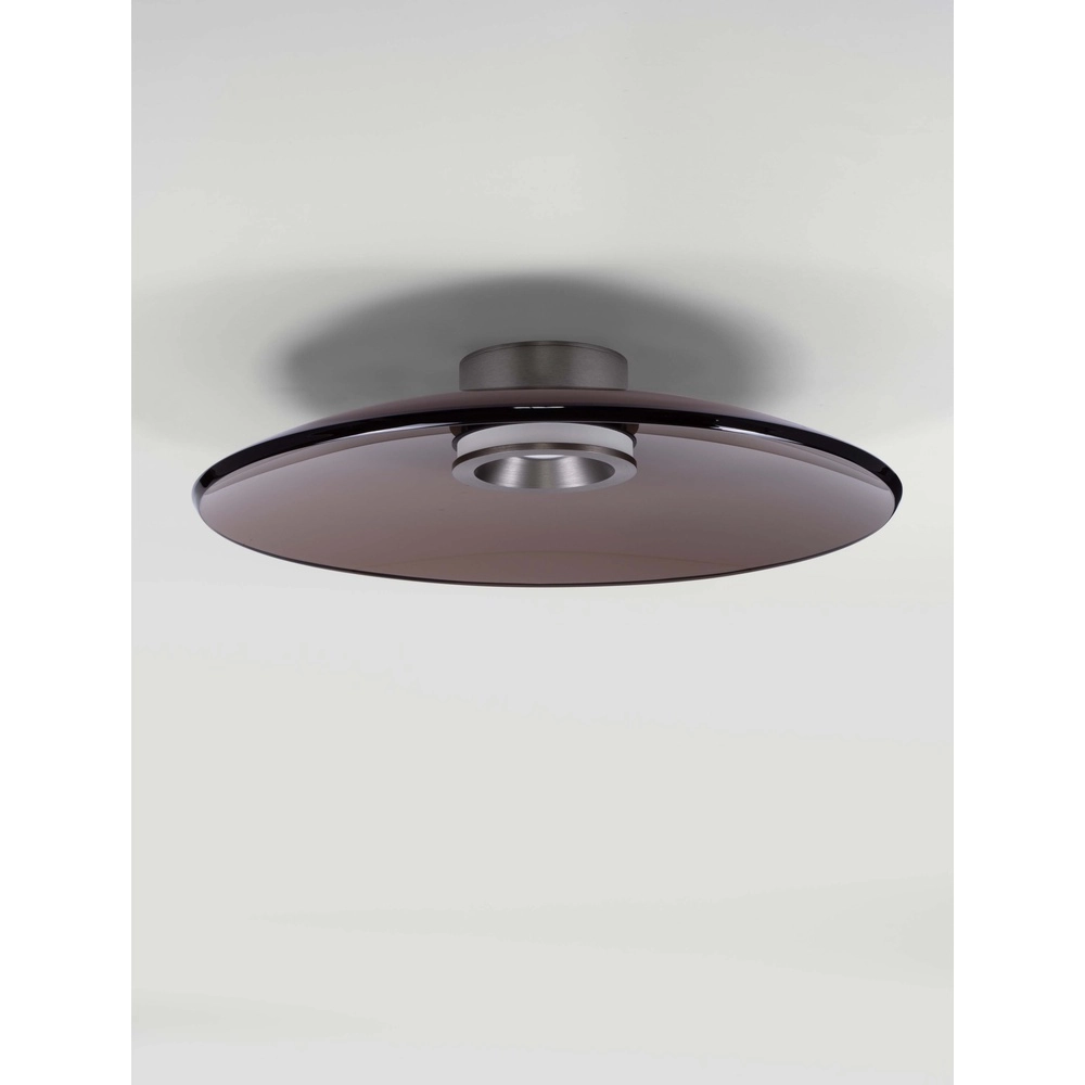 Ceiling lamp Esti brown glass Ø 50cm Lyora 5212017461834