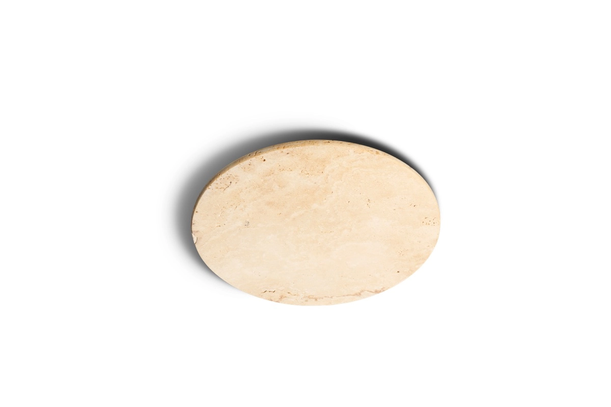 Travertine wall lamp Alysia Ø 23cm