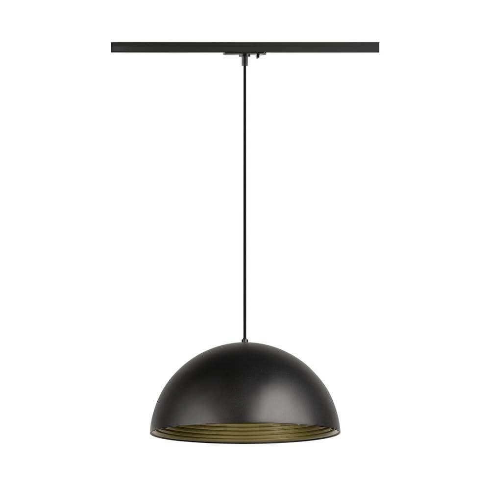 Pendant light for rail Forchini M 40 black 1-phase Ø 40cm SLV 4024163298599