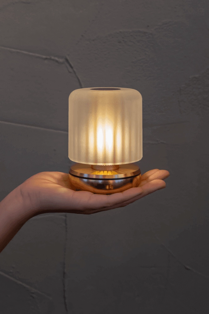 Rechargeable table lamp Firefly gold frosted Humble 6097522143159