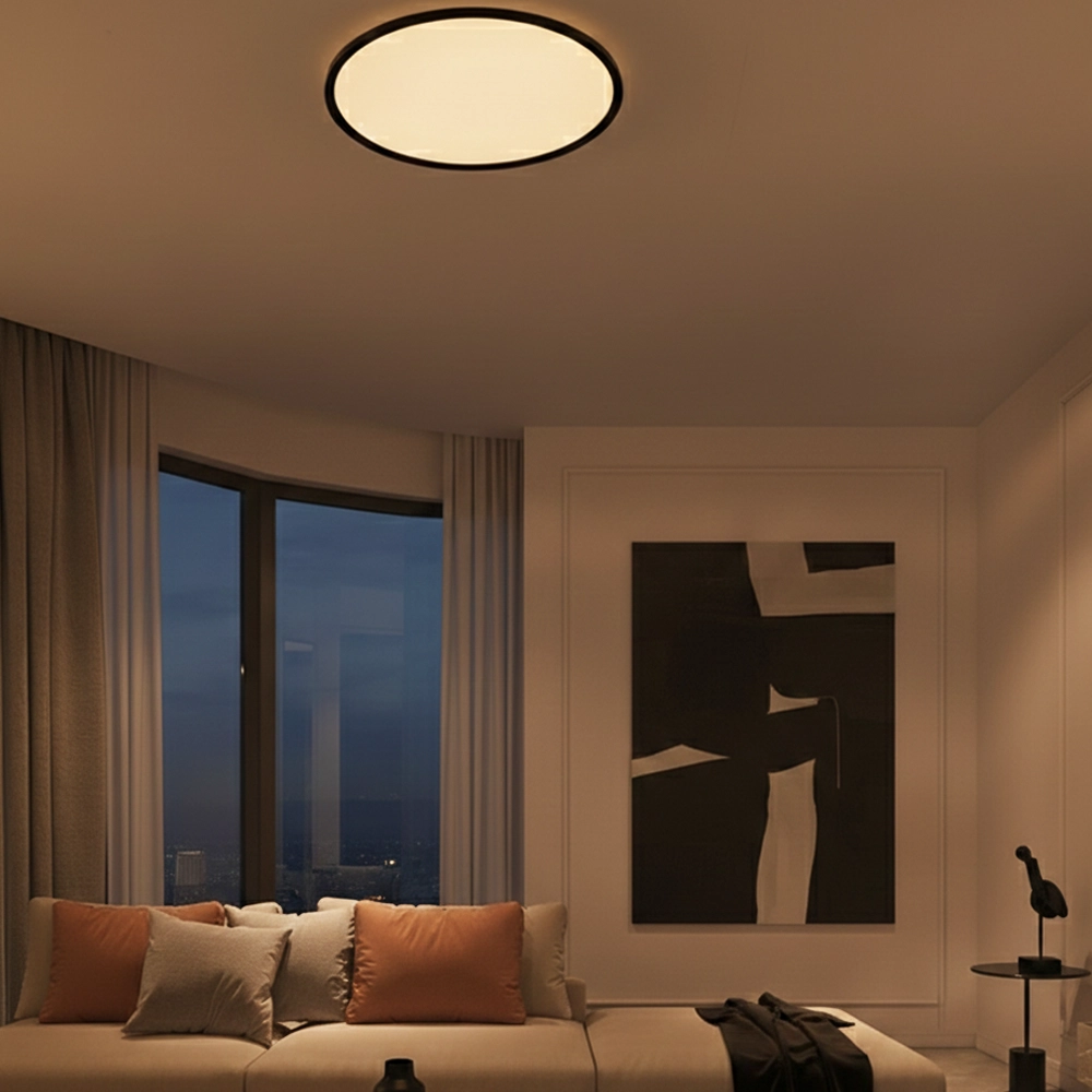Ceiling light Aoton black Ø 60cm