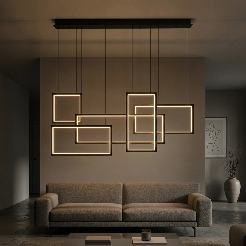 Pendant lamp Cornice Black design