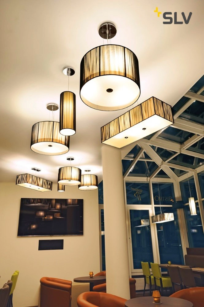 Pendant lamp design Q-Line dimmable 142cm black SLV 4024163196116