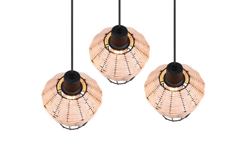 Vide hanging lamp Borka rattan Trio 4017807556131