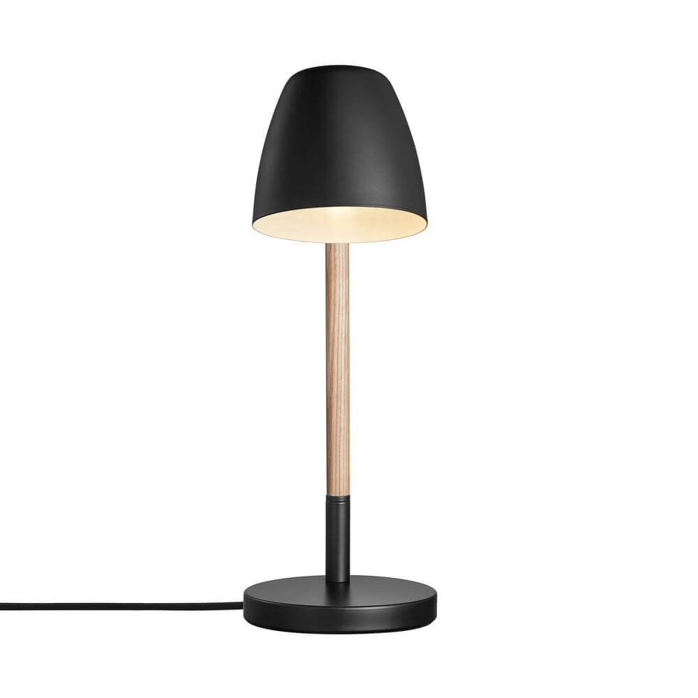 Table lamp Theo black with wood Nordlux 5704924005695