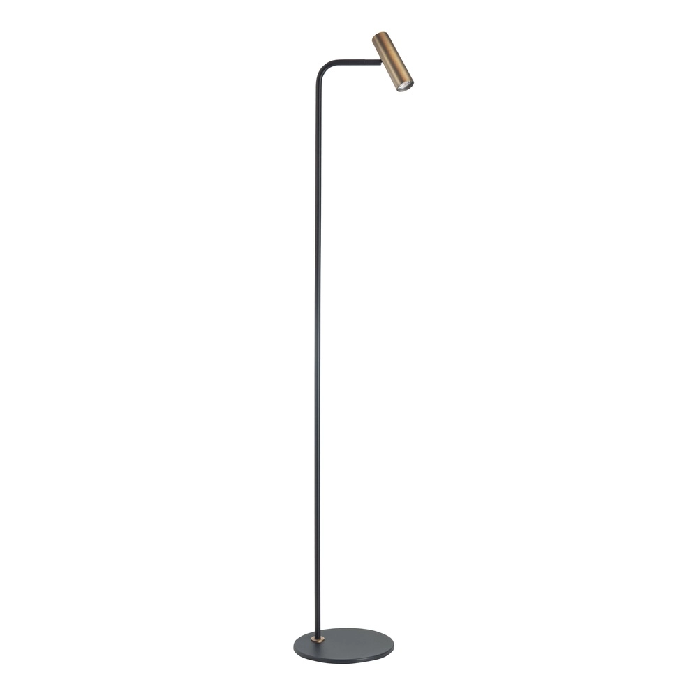 Floor lamp Trend black with copper bronze
