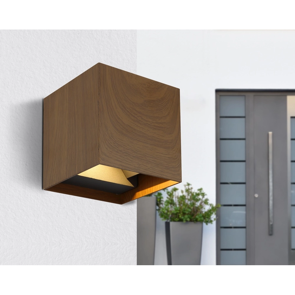 Surface-mounted spot Veronika Up & Down Wood Globo 9007371442454