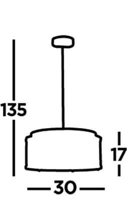 Decorative pendant lamp Elise Ø 30cm Searchlight 5053423039343