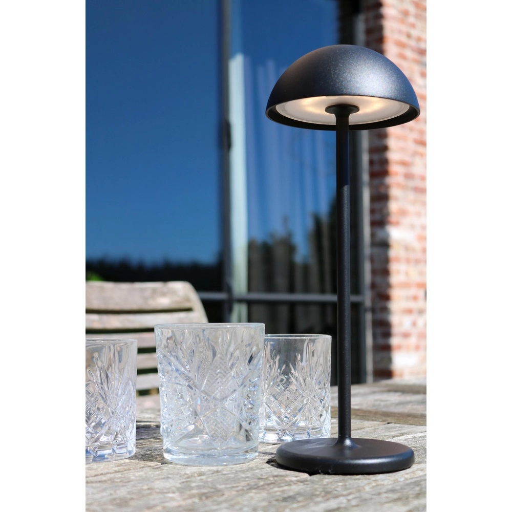Rechargeable table lamp Joy IP54 black Lucide 5411212151940