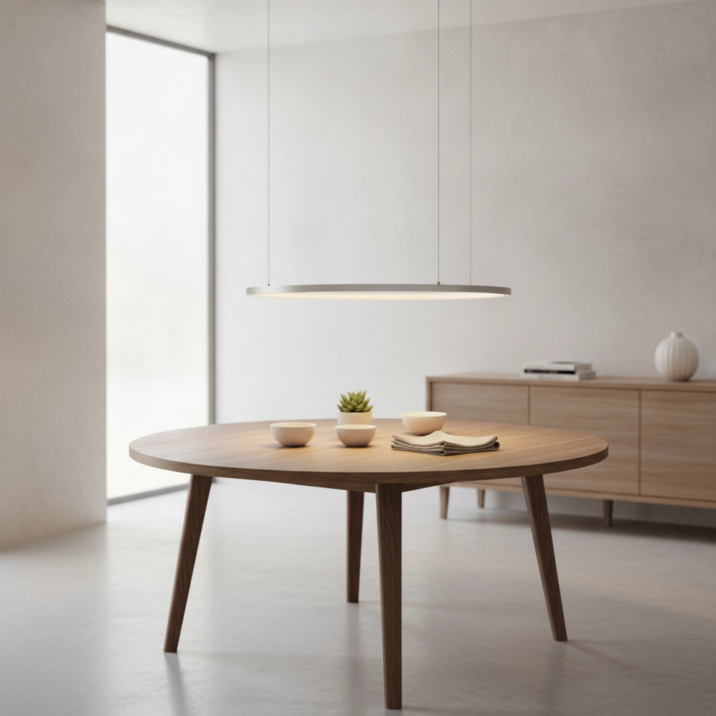 Round pendant lamp Tarquin silver grey Ø 60cm