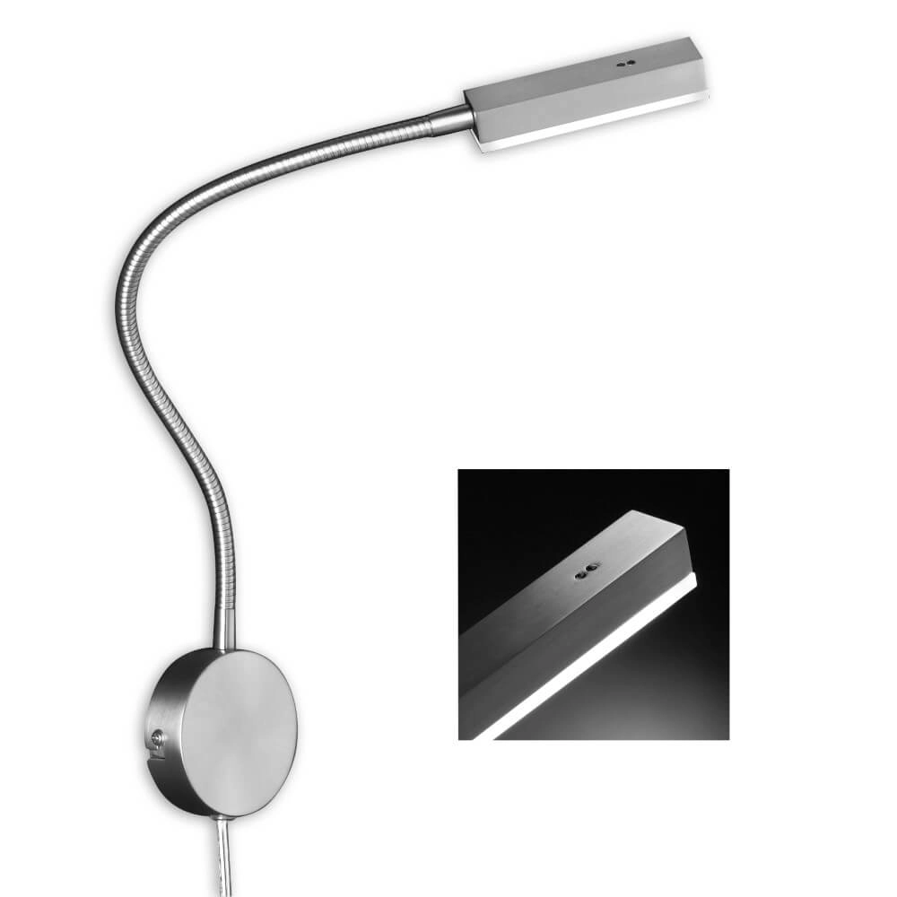 Bedside reading lamp Raik with wall mounting