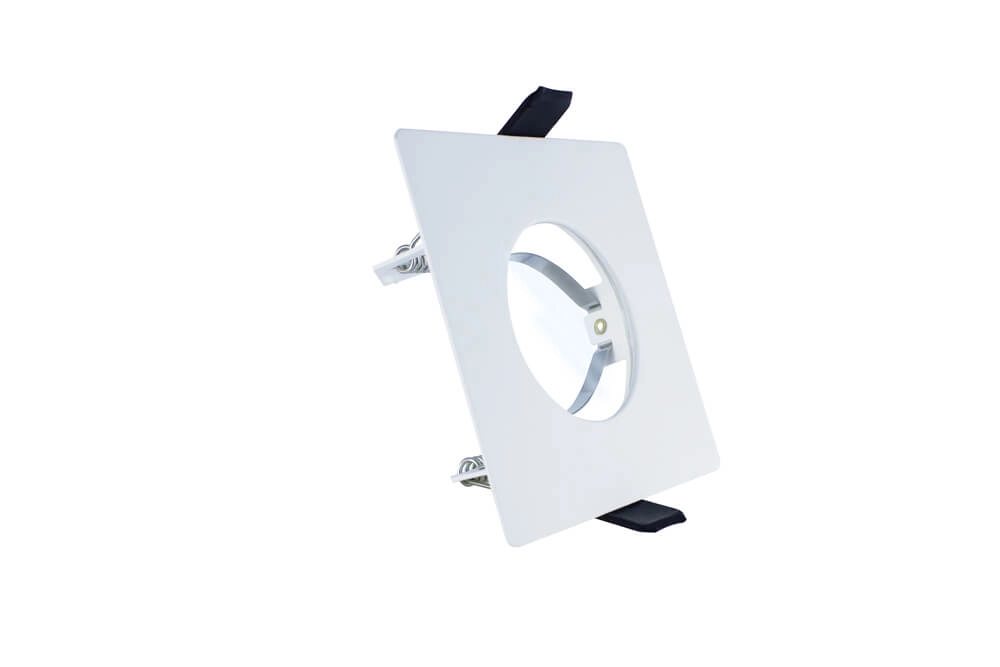 White recessed spotlight EvoFire GU10 - square Lyora 5055788228622