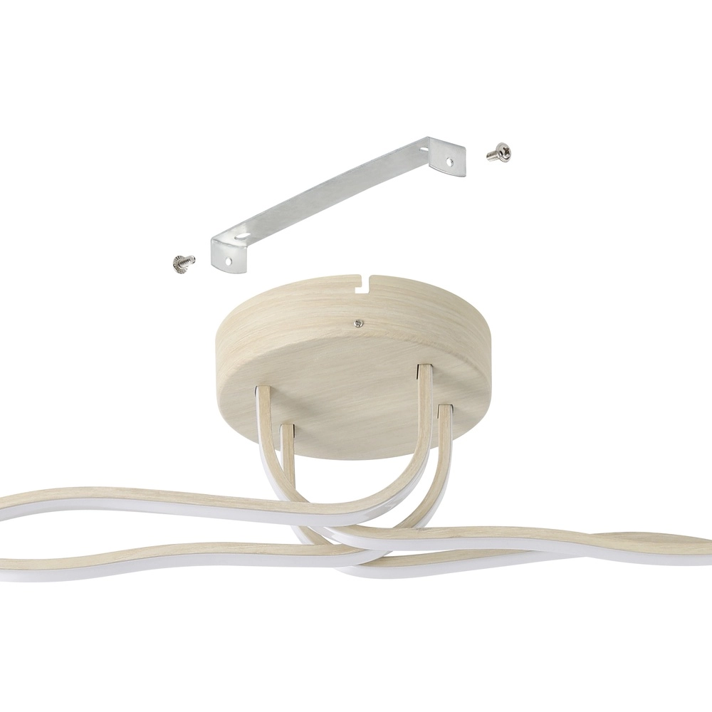Wood look led ceiling light Roncade 2 110cm Eglo 9008606310319