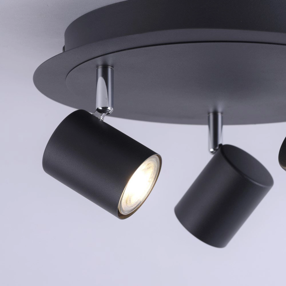 Black surface mounted spot Tarik with led Just Light 4043689973919