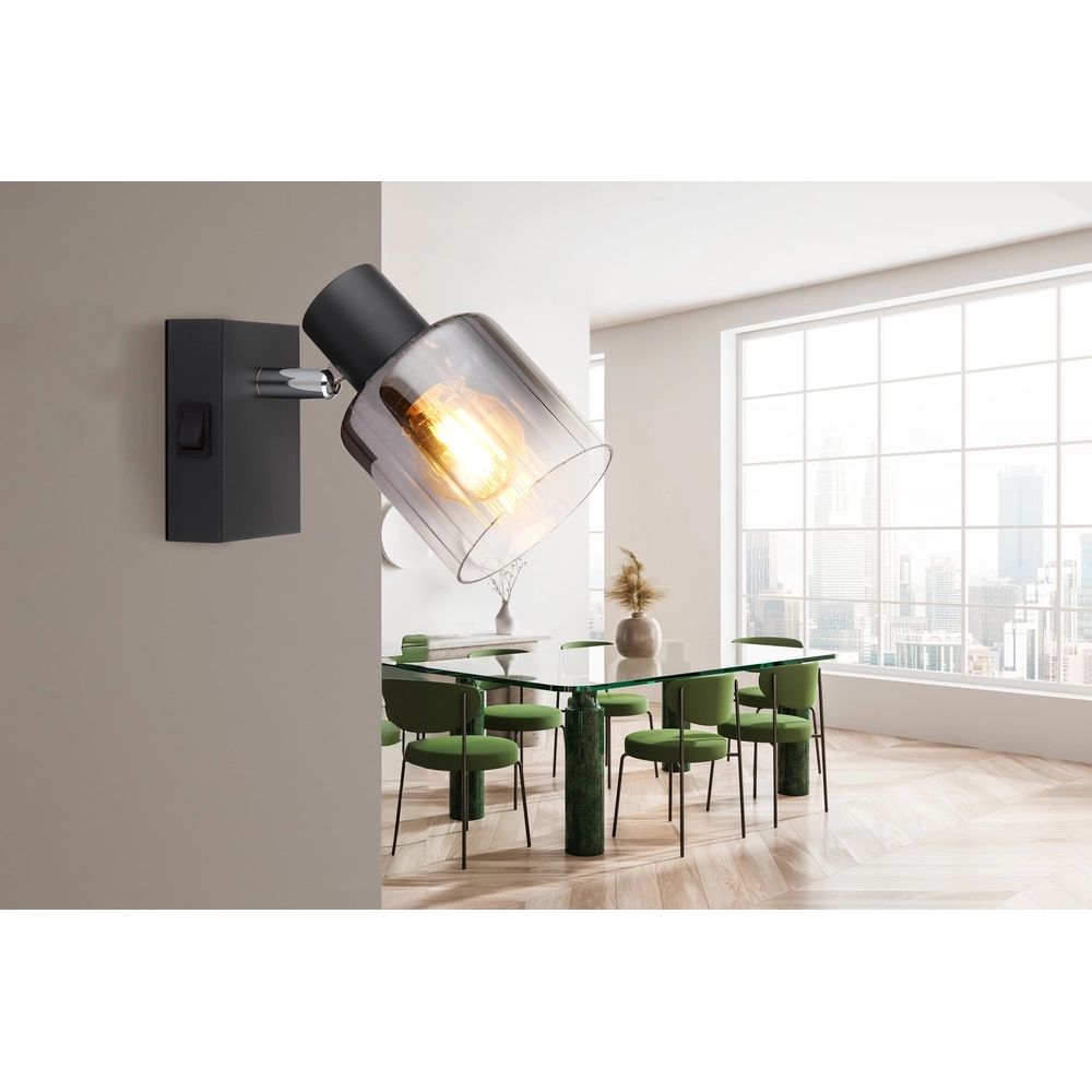 Black wall lamp Jack Black Globo 9007371513833