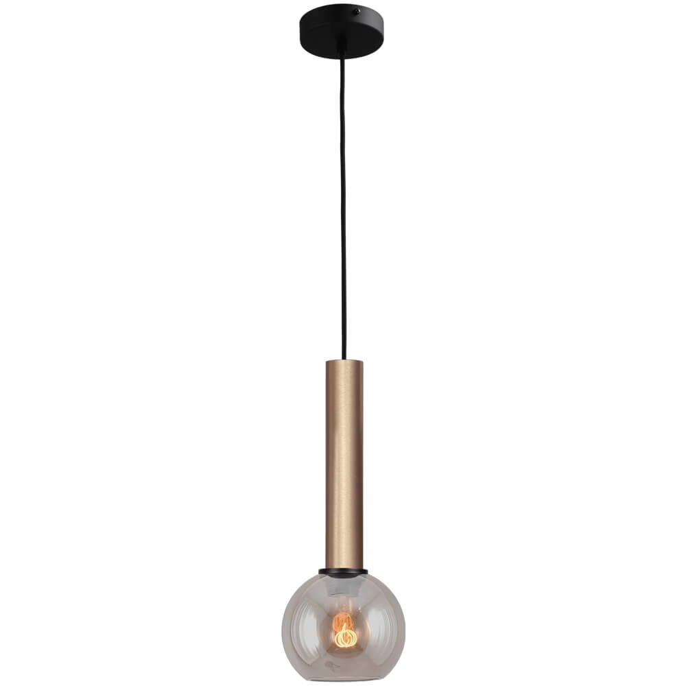 Hanging lamp Ø 15cm Bella 2 Brass gold with gold glass