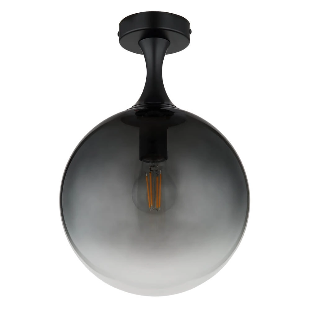 Black ceiling lamp Dalton sphere smoke glass Ø 25cm Globo 9007371471218