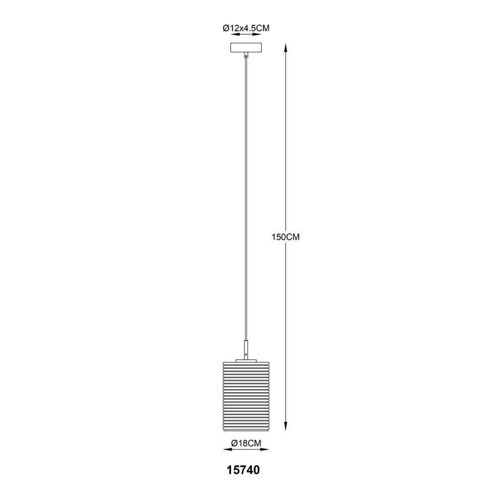 Pendant lamp Lampigna single Ø 18cm Globo 9007371458875