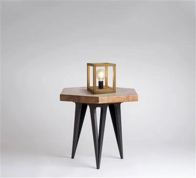 Table lamp wood Square Searchlight 5053423190402