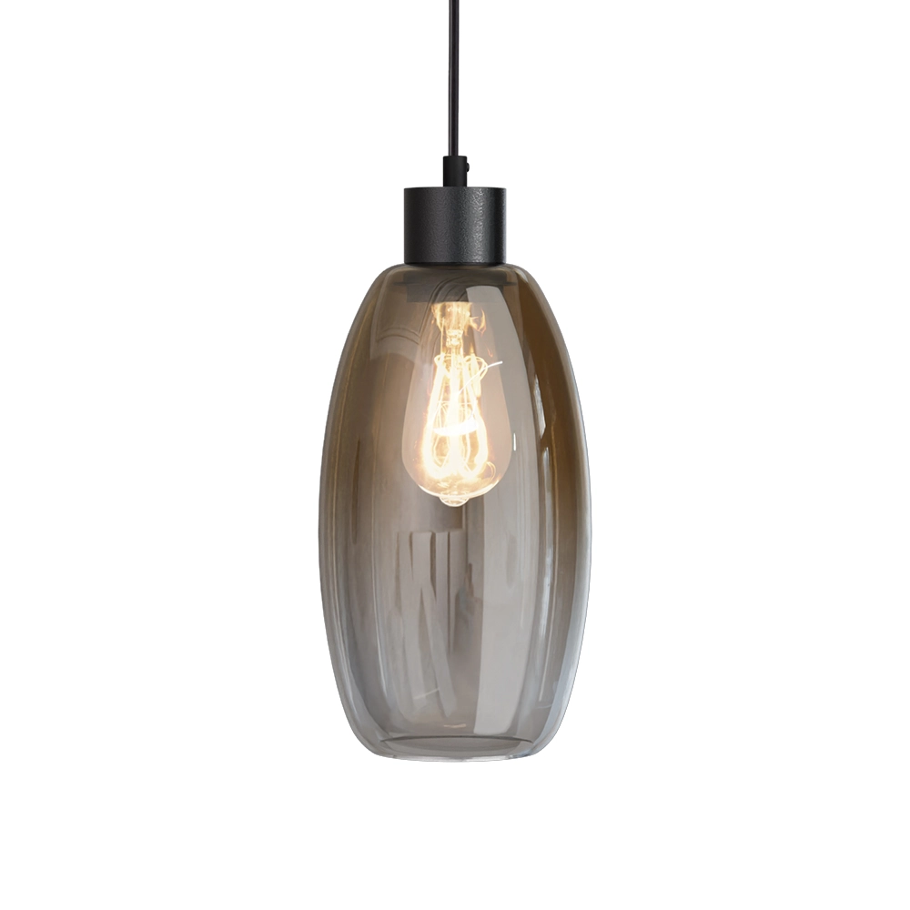 Glass pendant lamp Olive Ø 15cm - black Masterlight 8718121393773