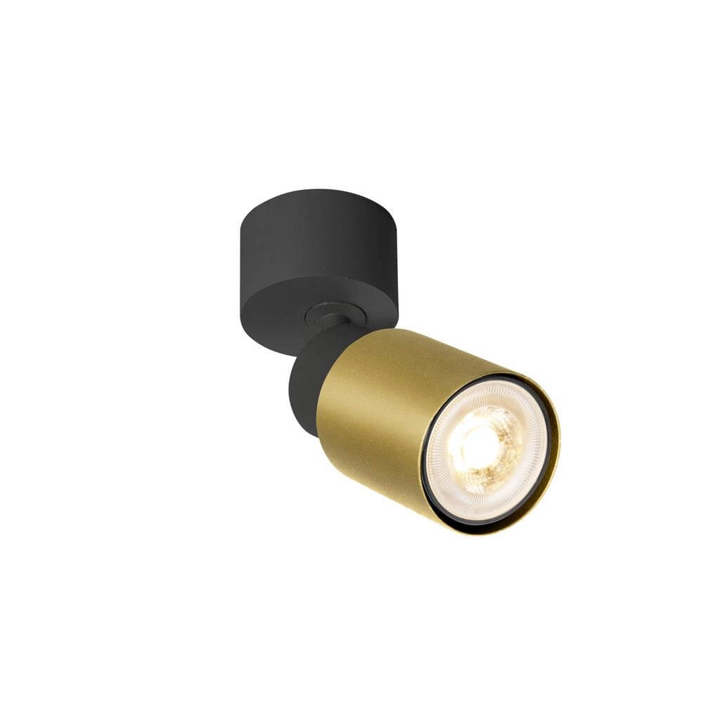Surface-mounted spot Puri 2.0 Tube black-gold single