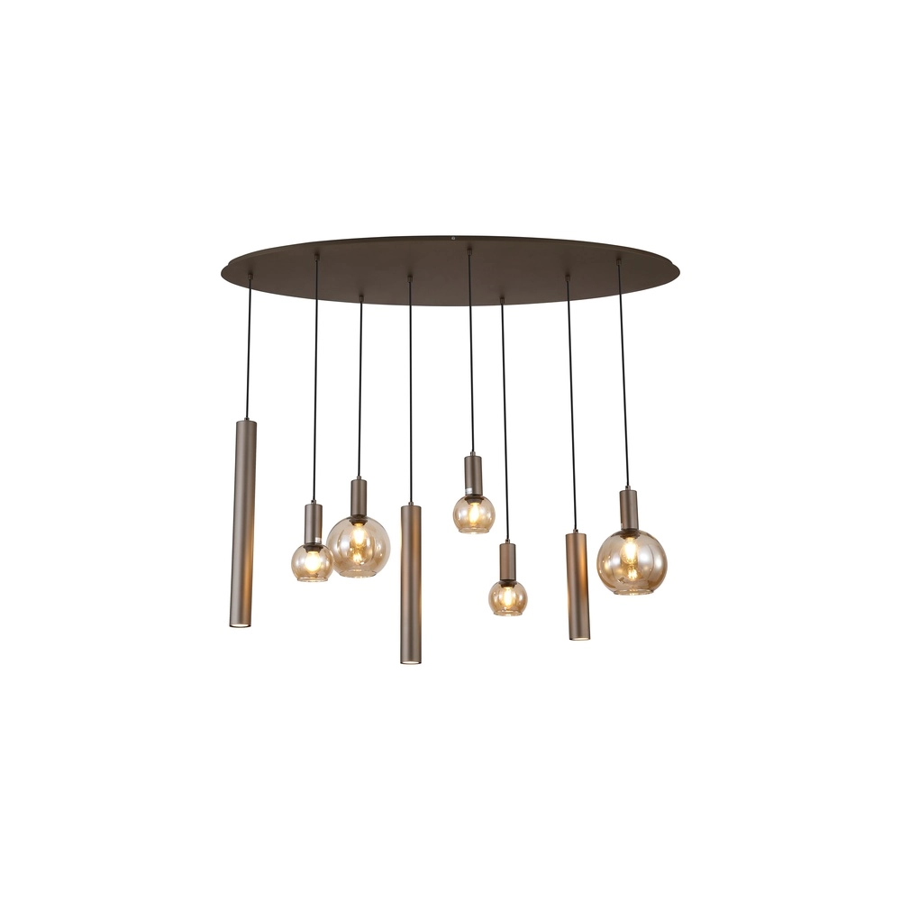 Design pendant lamp Lyon Amber glass