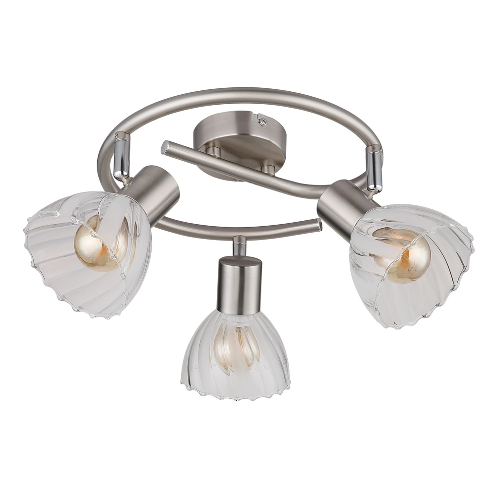 Ceiling lamp 3-lights Zachery nickel Globo 9007371533480