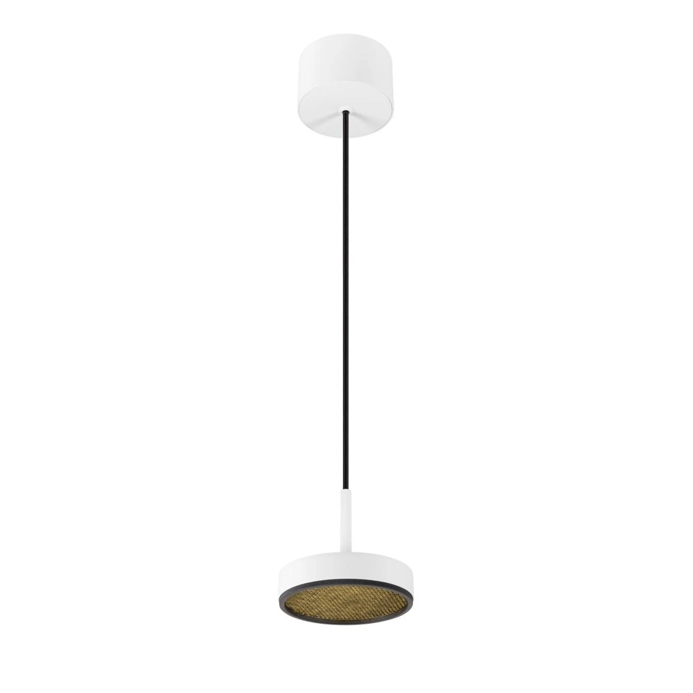 Pendant lamp Grip! Flat white with black Ø 14cm