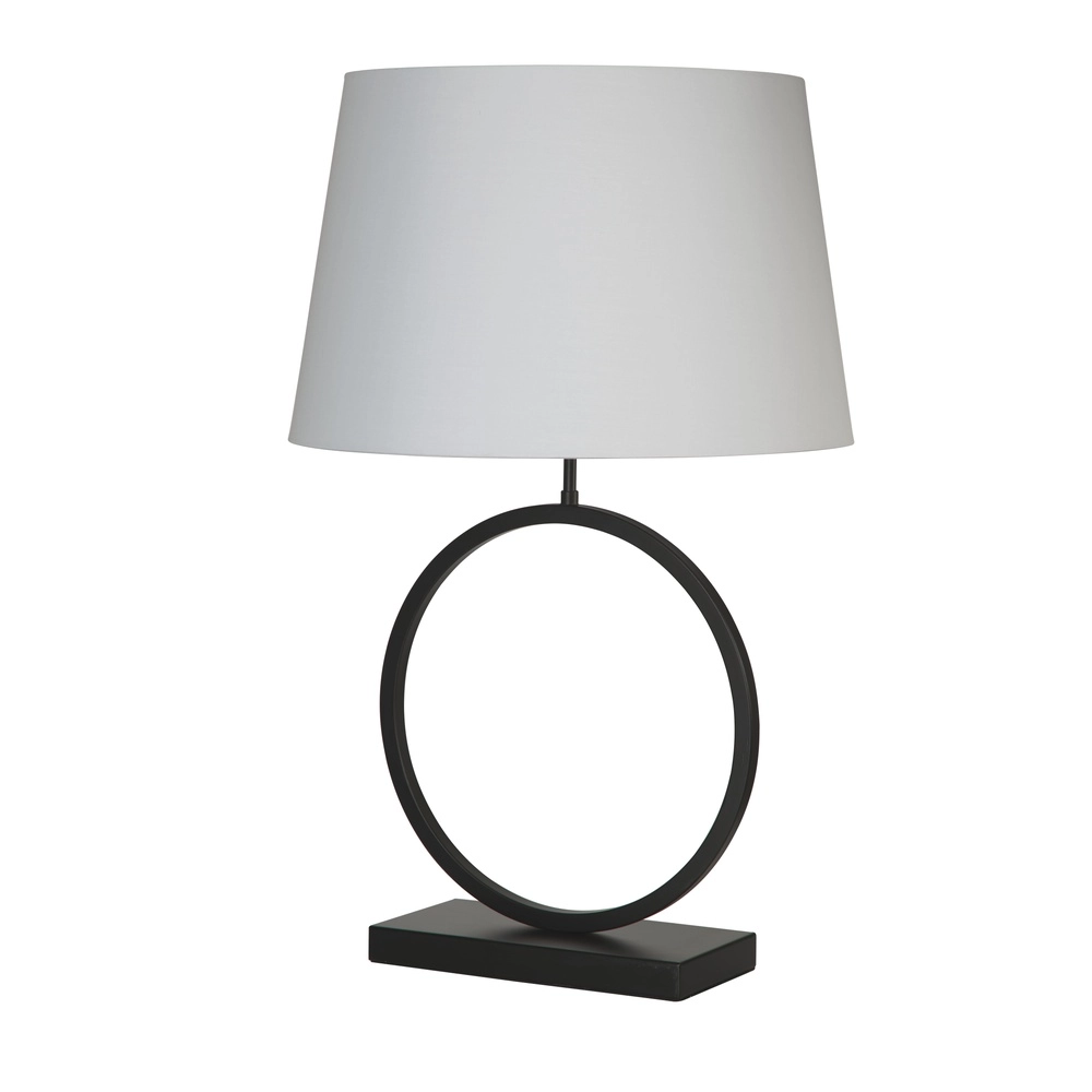 Table lamp Elegant black with white hood