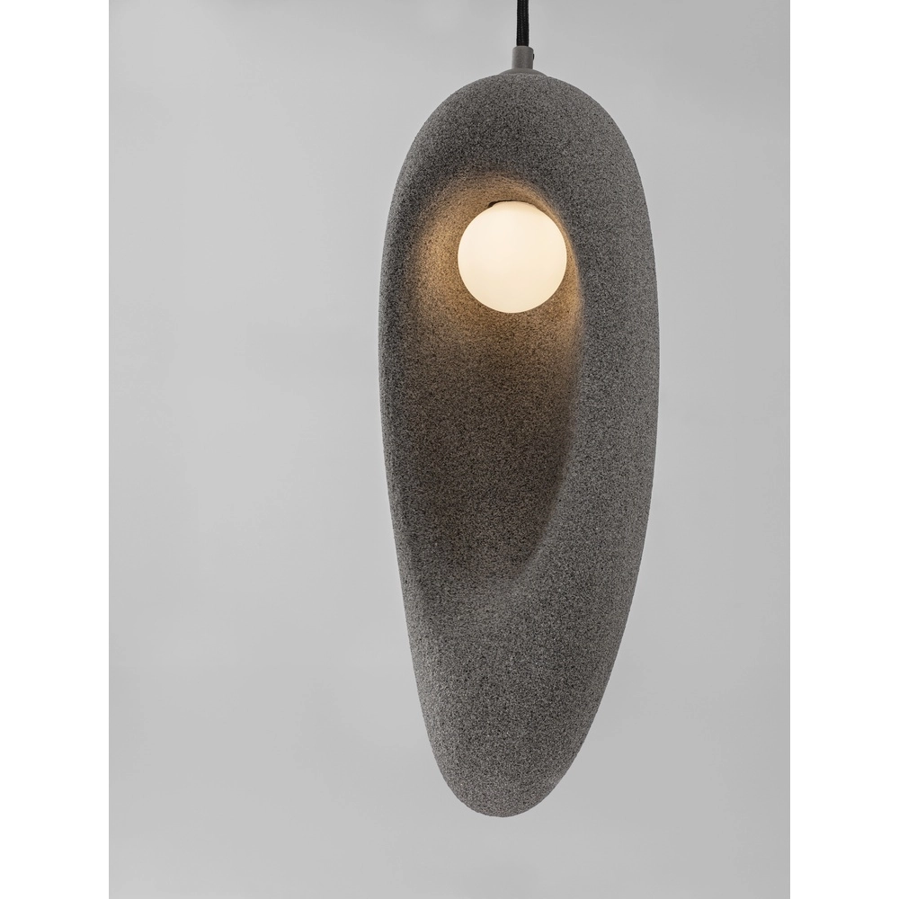 Natural pendant lamp Tempus grey 48cm