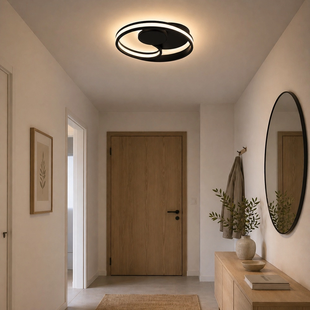 Black ceiling lamp Revola design Ø 40cm
