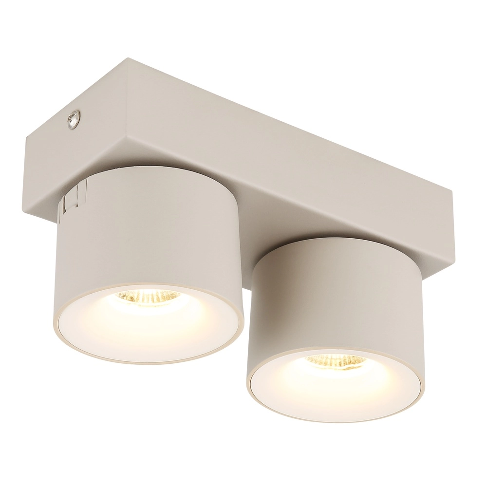 2-light ceiling spotlight Rae sand brown Globo 9007371578863