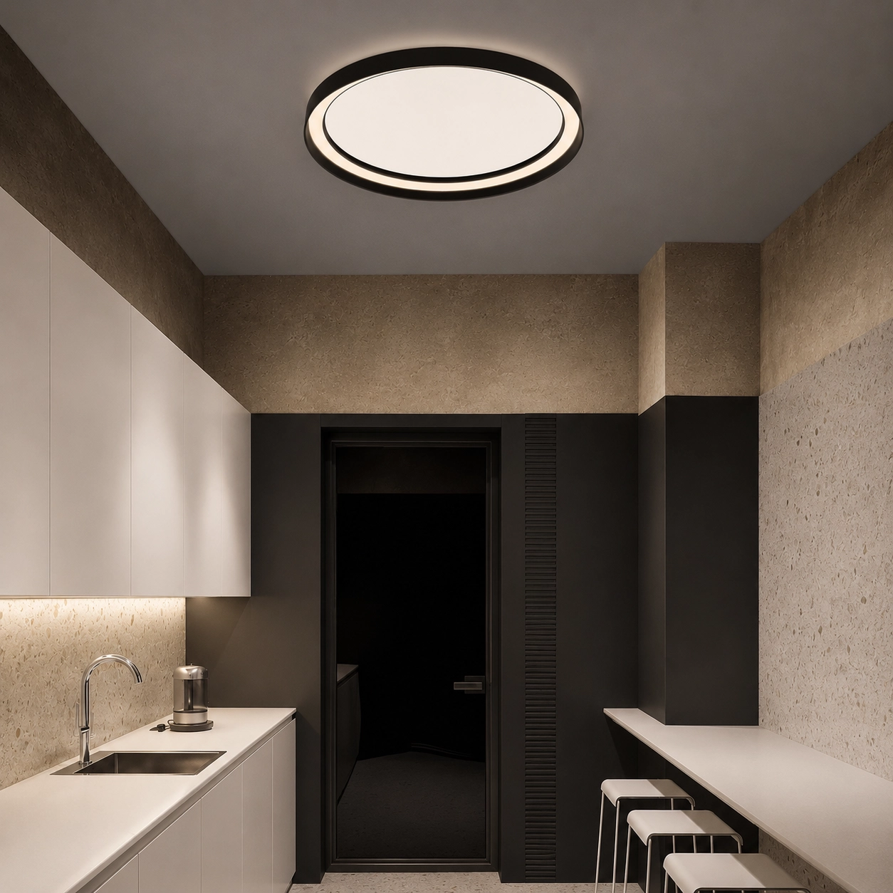 Design ceiling light Ormi Ø 60cm black