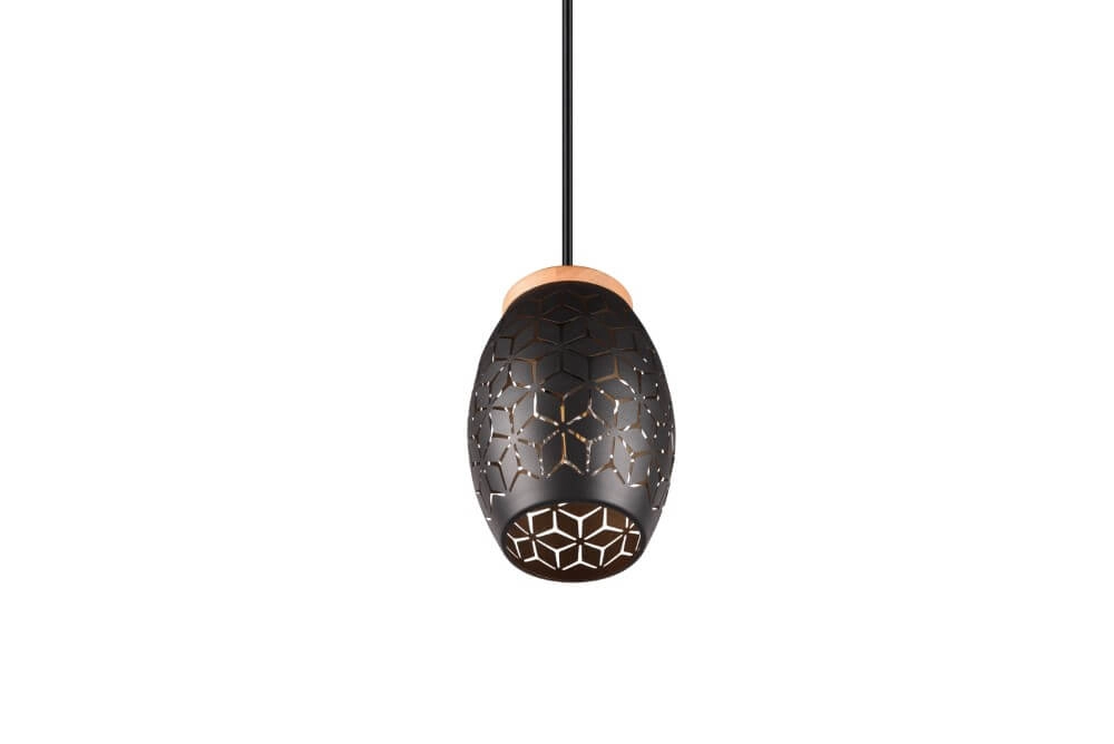 Black gold hanging lamp Bidar design