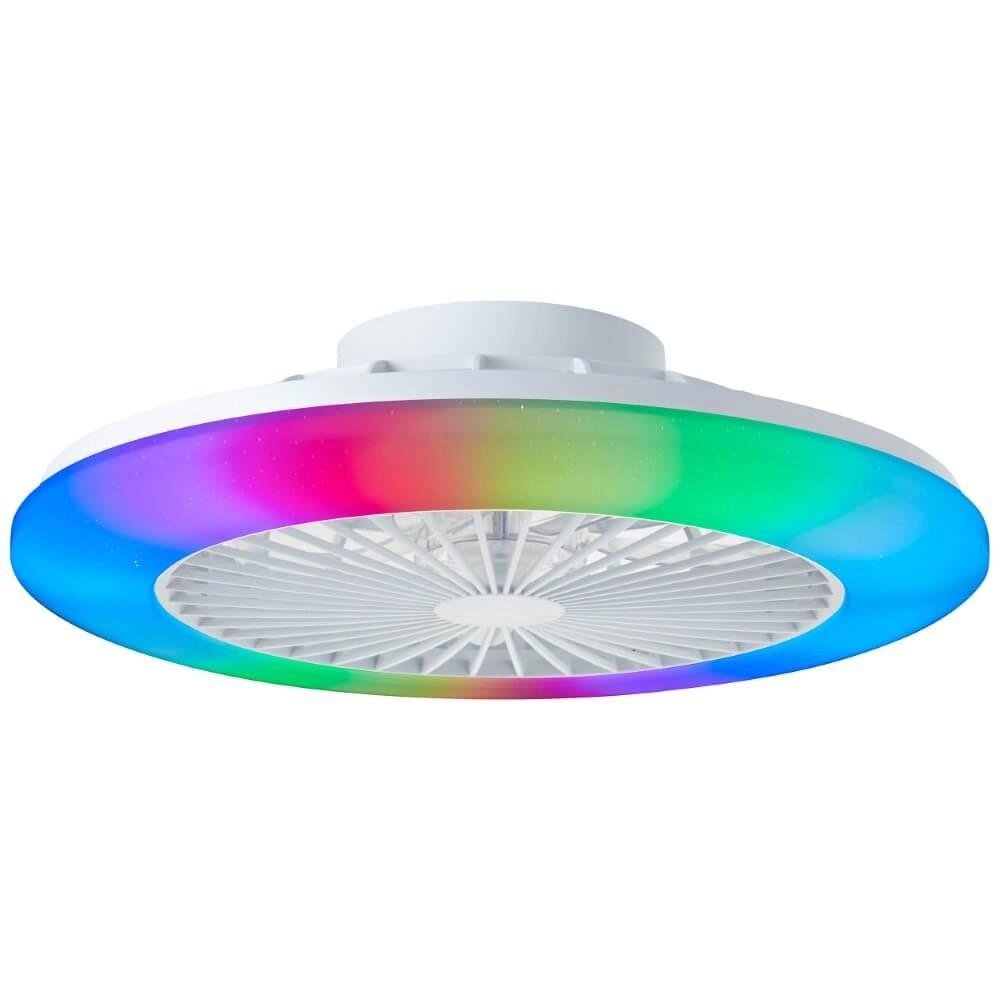 White fan Salerno with RGB function