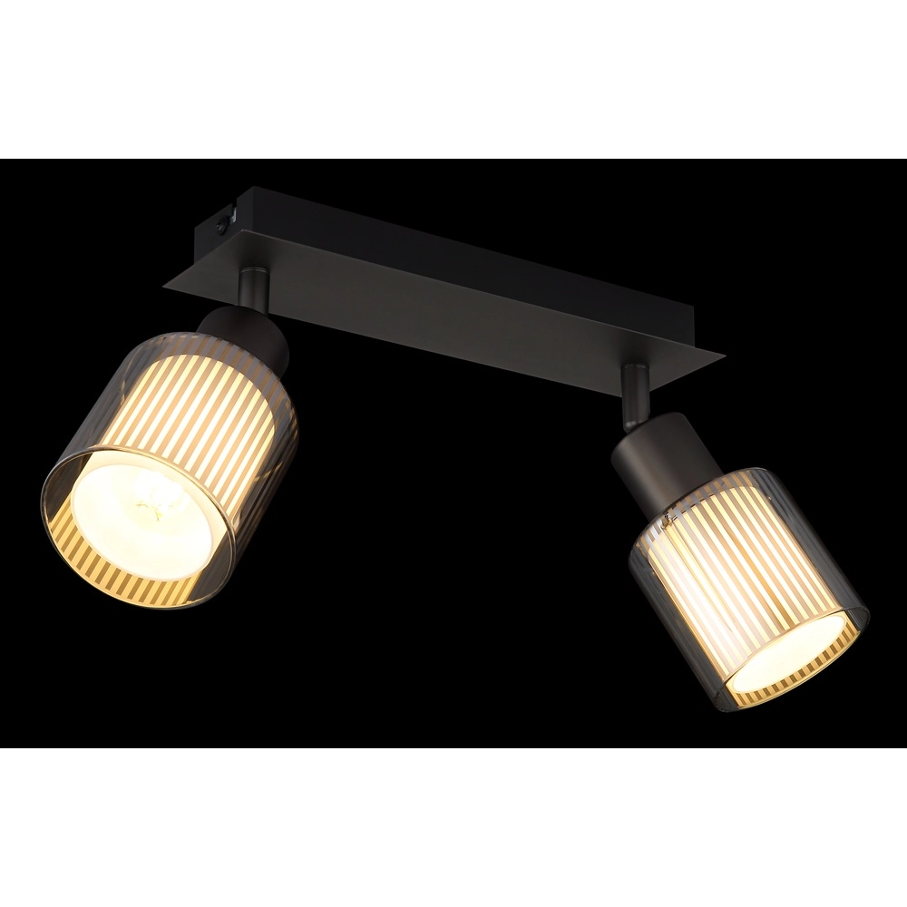 Design ceiling lamp Villegas 2-light gunmetal Globo 9007371572946
