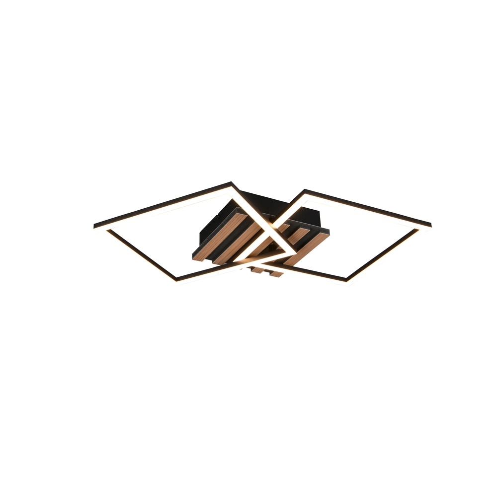 Modern ceiling lamp Zaro black 59.5cm Trio 4017807685961