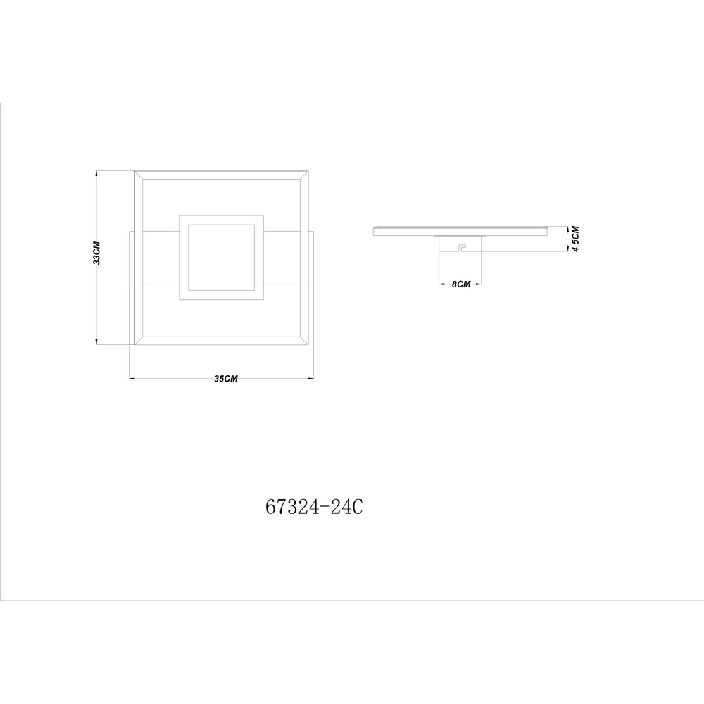 Sleek ceiling lamp Pikara white Globo 9007371592005