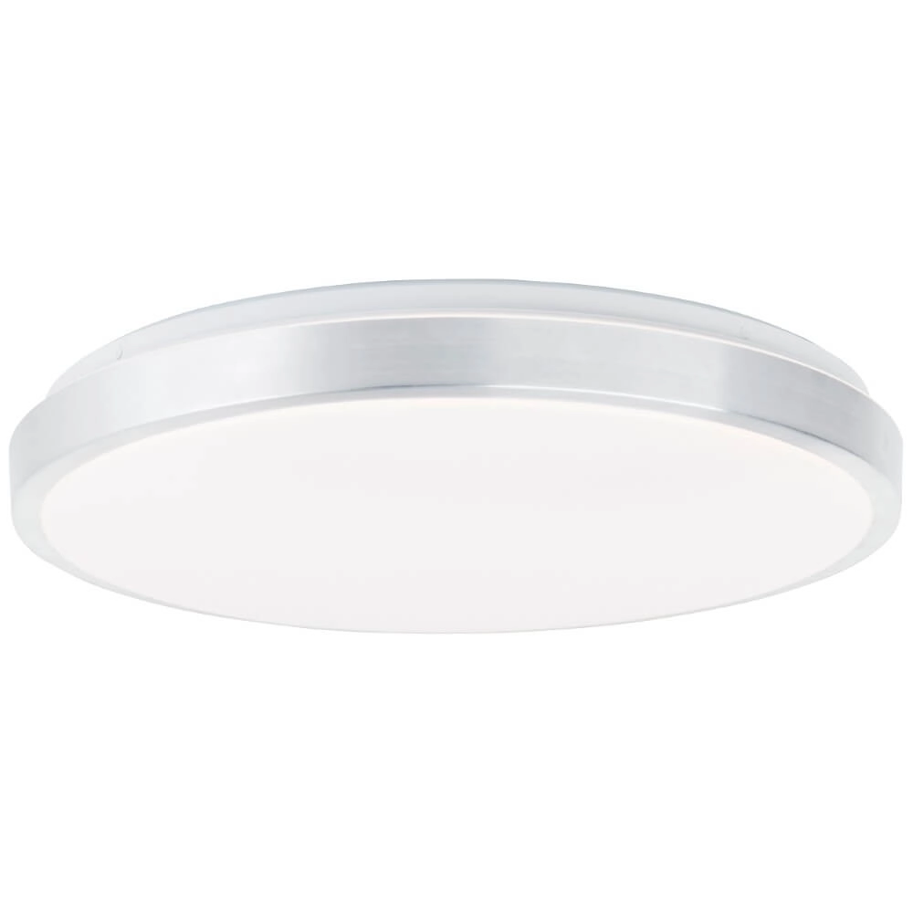 Nickel ceiling lamp Livius with white Ø 48.5cm Brilliant 4004353426483