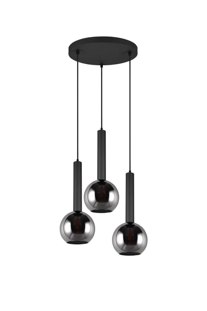 3-light hanging lamp Clayton black Trio 4017807522488