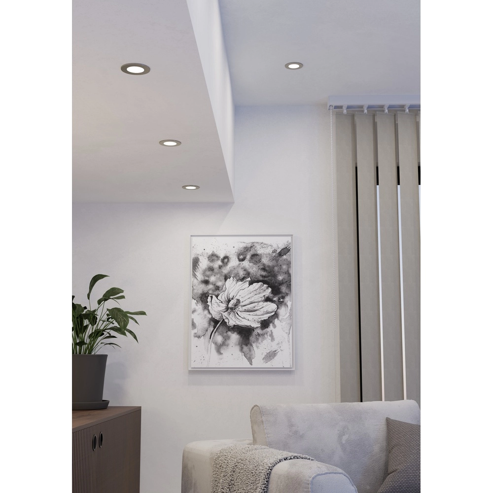 IP44 recessed spotlight Fueva 6-Z Zigbee - stainless steel - Ø 8.8cm Eglo 9008606331024