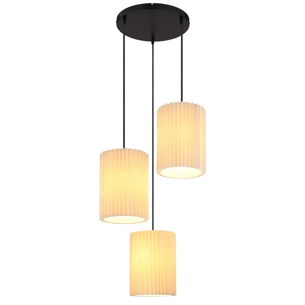 3-light pendant lamp Page black with white round