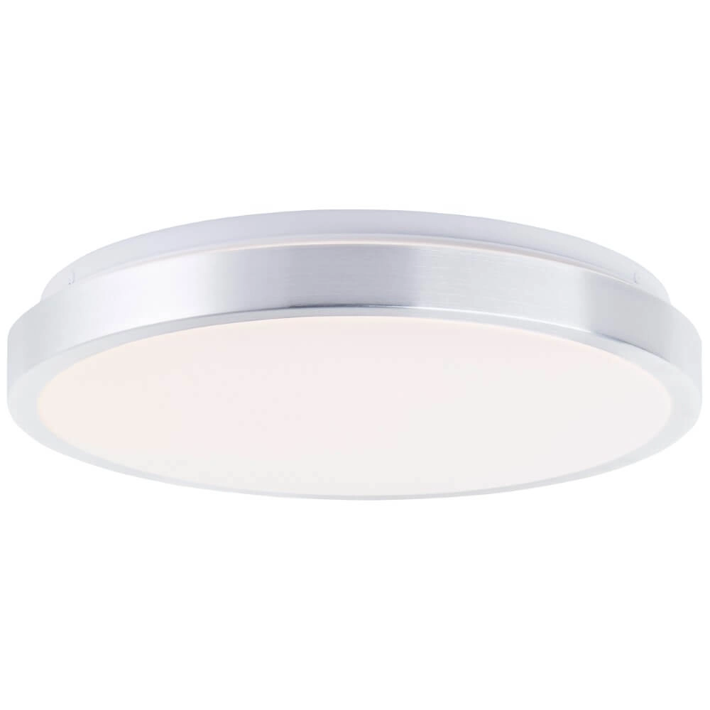 Nickel ceiling lamp Livius with white Ø 33cm
