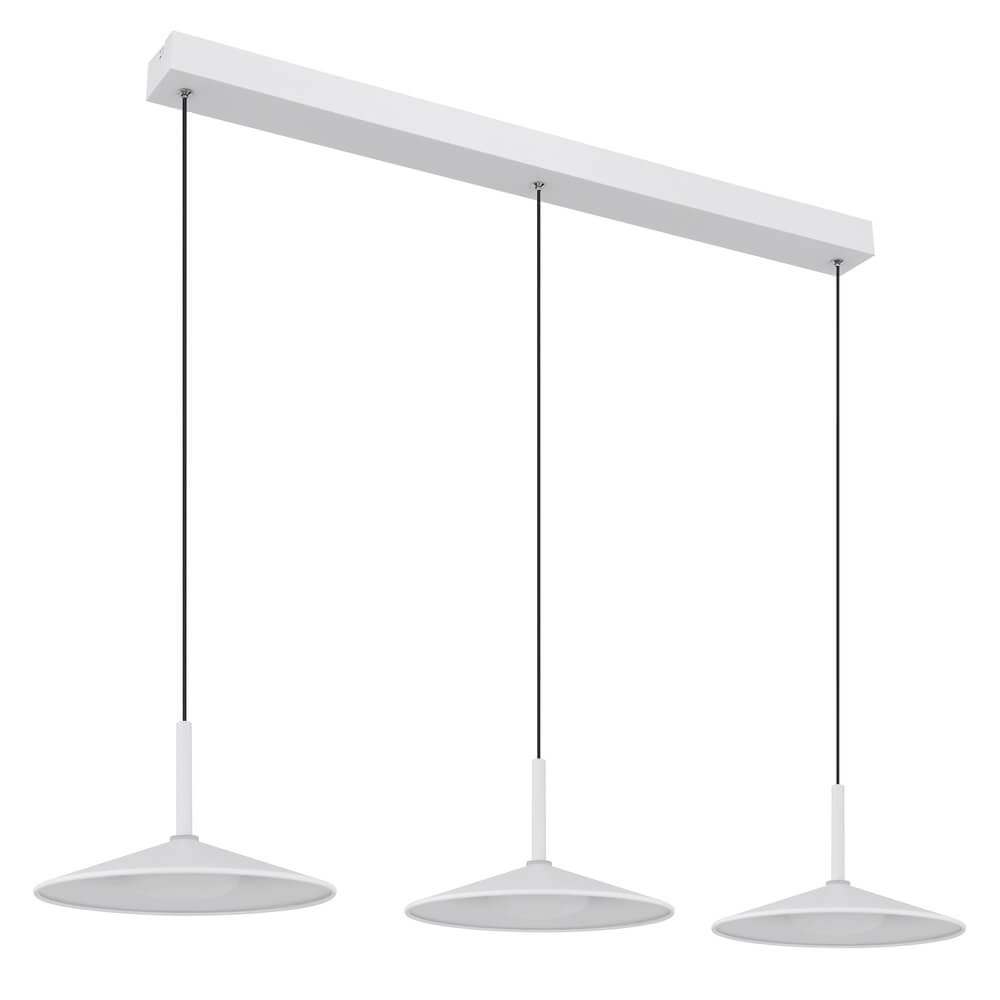 White pendant lamp Lampone 3-light design Globo 9007371447374