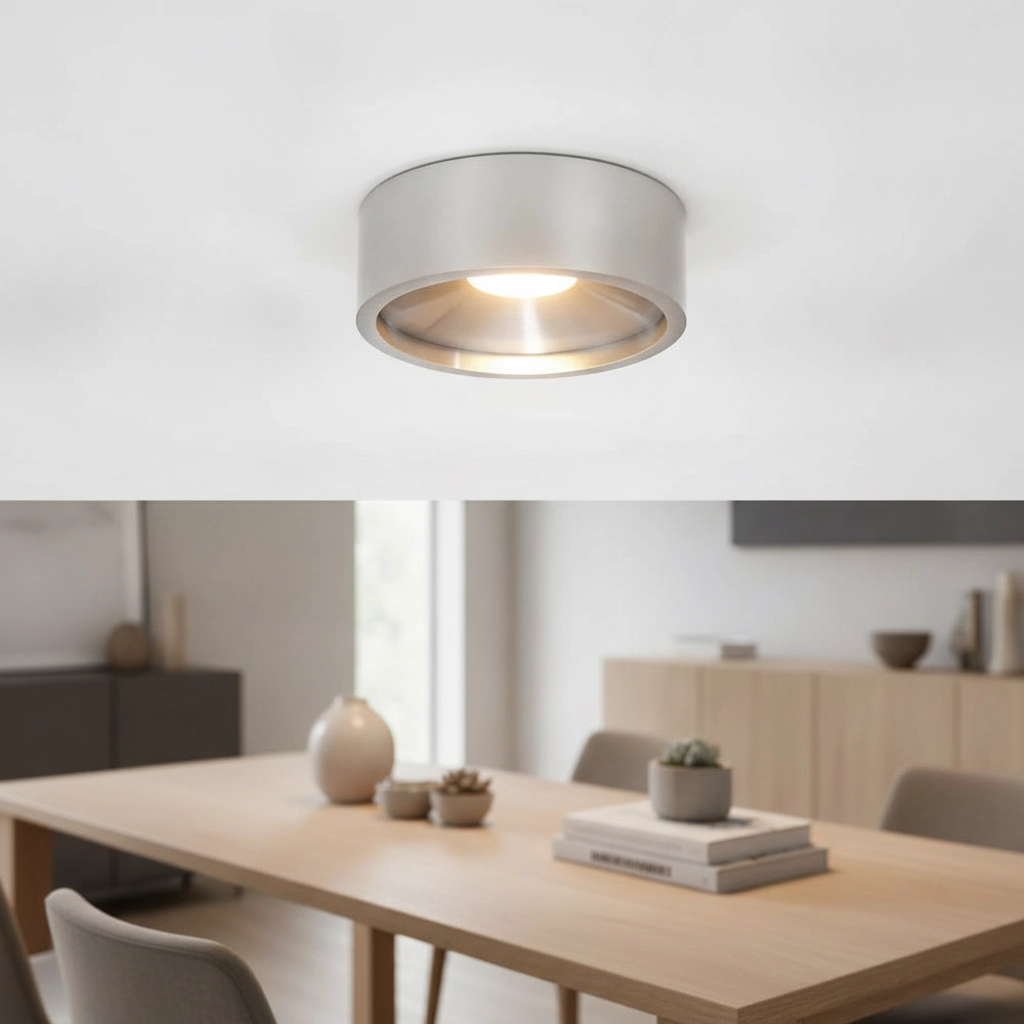Stainless steel ceiling lamp Orlando Ø 14cm
