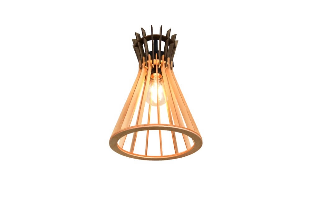 Design pendant lamp Alice wood Trio 4017807637366