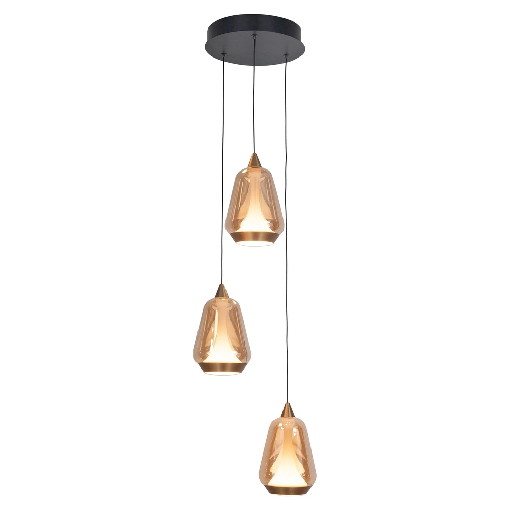 Design pendant lamp Tromba 3-light round