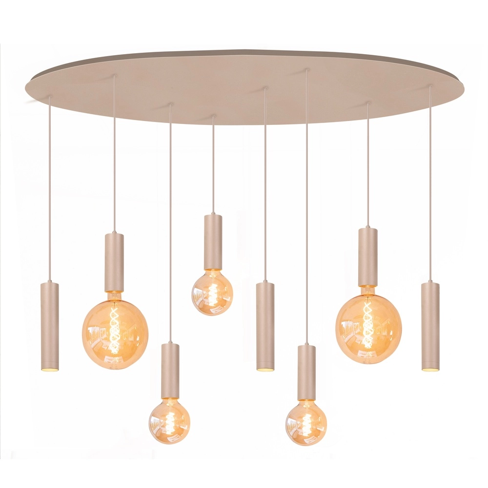 Design pendant lamp Locarno 8-light sand brown